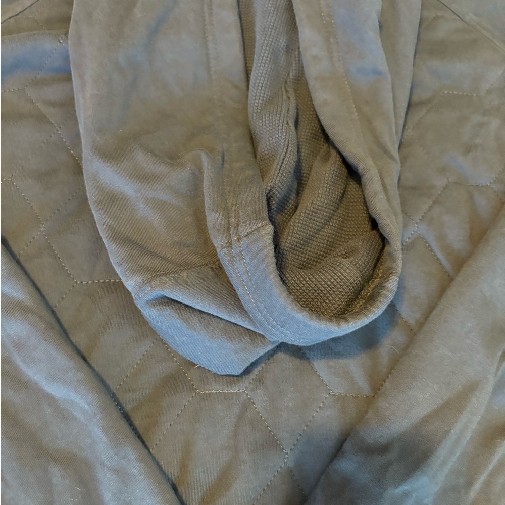 L.L. Bean Quilted Cotton Zip Jacket Blue Large Regular - Picture 13 of 14
